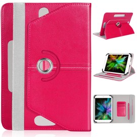 UrbanX 7"-8" Inch Universal Tablet Case Protective Cover Folio for Maxwest Nitro Phablet 71 7 8 Inch 360 Degree Rotatable Kickstand Multiple Viewing Angles Credit Card Holder