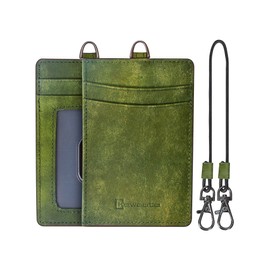 Kawaoto Men's Commuter Pass Case, Genuine Leather, Pueblo Leather, Holds 4 Pieces, Strap, Thin, Commuter Pass Holder, For Work or School Commutes, patina
