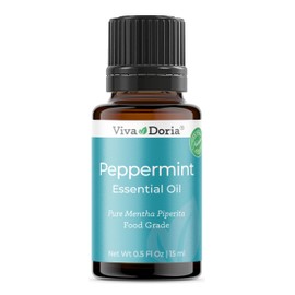 Viva Doria Peppermint Essential Oil, 100% Pure, Natural, Northwest Peppermint Essential Oil, Undiluted, for Aromatherapy | Food Grade, 15 mL (0.5 Fluid Ounce)