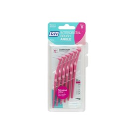 Tepe Angled 0.4mm Pink Interdental Brushes - Pack of 6