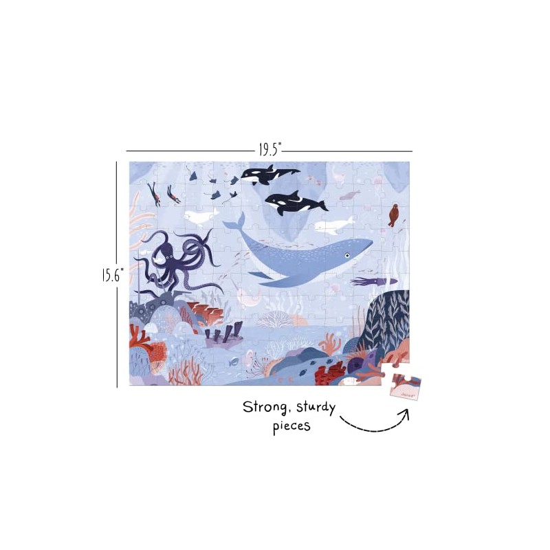Janod 100 Piece Arctic Ocean Floor Puzzle - Ages 6+