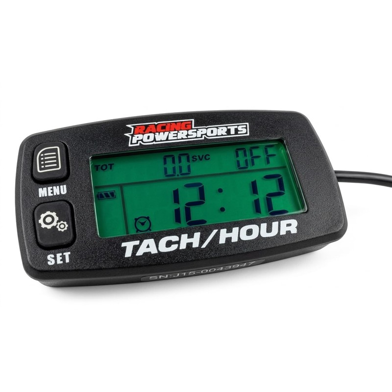 RacingPowerSports Backlit Digital Tach Tachometer Hour Meter ATV Boat Bike