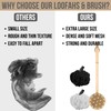 BLKSMITH Dry Massaging Brush and 2 Loofahs for Men -