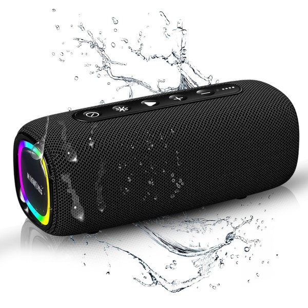 MultiWatts Portable Bluetooth Speaker: IPX5 Waterproof, 20W Dolby Stereo Sound,