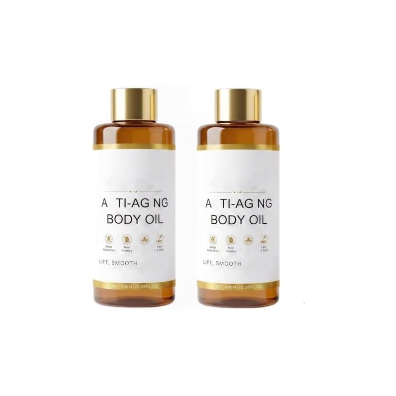 Aceite corporal reafirmante, ligero e hidratante, 2 unidades