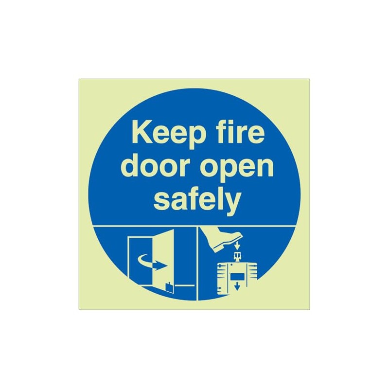 V Safety Photoluminescent Dorgard Keep Fire Door Open Safely 150