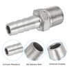 PATIKIL 304 Stainless Steel Barb Hose Fitting, 2 Pack 3/7"