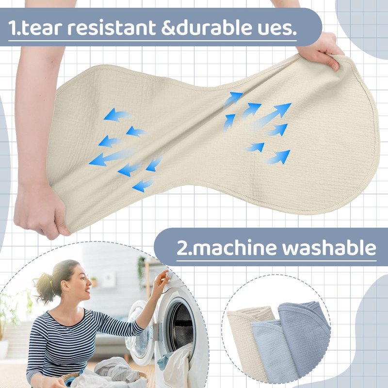 Hhahafelt 3 Pcs Changing Pad Liners Fits in Peanut Shape