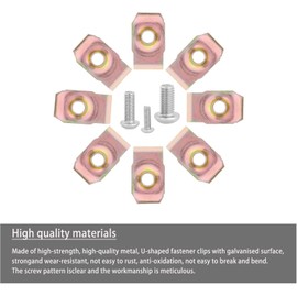 Mgmxbsth 110PCS Assortment,Carbon Steel Thread Clip Nut Set, U-Type Sheet Metal Nuts, Leaf Spring Nut Kits,Automotive Spring Nuts,Car Speed Fastener Replacement for Dash Door Panel Interior