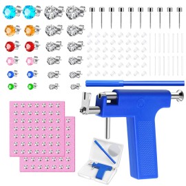 Evatage Reusable Ear Piercing Gun Kit, Professional Ear Piercing Gun with Stainless S...