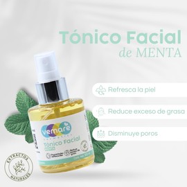 Vemare Cosmetics Tónico Facial De Menta Anti-ácne Y Refrescante 100 ml