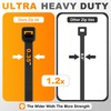 36 Inch Zip Ties, 200LBS,0.35In Thick, 50Pack,Black Cable Ties