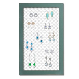 SOFE Hanging Jewelry Organizer-Photo Display Board or Jewelry Organizer Wall Grid Panels-Farmhouse Memo Board for Wall, Chicken Wire Frame Large Bulletin Board-Vision Board for Office Deco