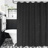 Extra Long Black Boho Shower Curtain 84 Inch Black Tufted