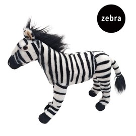 JUSTQUNSEEN Zebra Stuffed Animal, Zebra Horse Baby Doll Realistic Plush Toy, Animal Stuffed Horse Plush Toy Gift for Girls Boys-10”