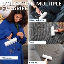 Brosse Anti-Pols Animaux Grey