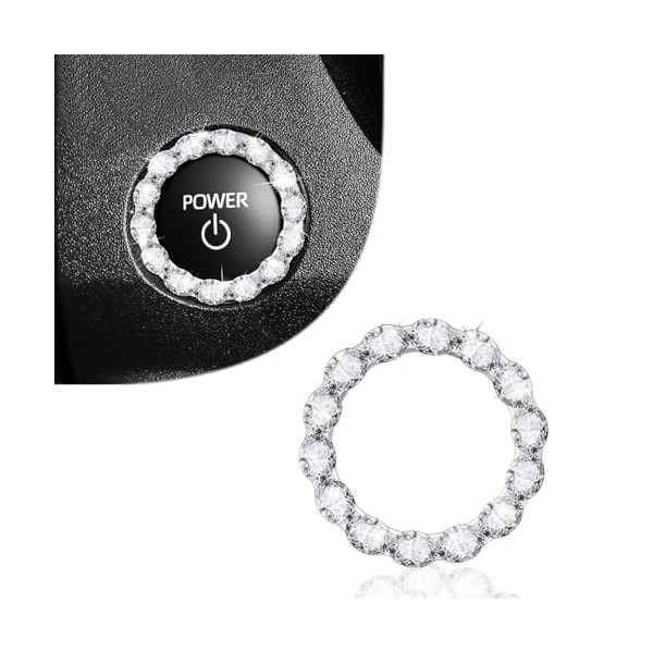 YYTQP YYTQP 1 PC Crystal Rhinestone Car Engine Stop Decoration