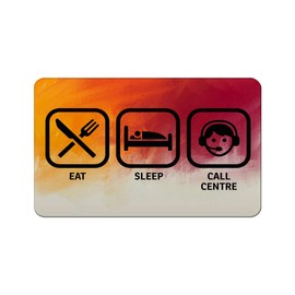 Makoroni - EAT SLEEP CALL CENTRE 2"x3" Novelty Humor Gift Refrigerator Magnet, DesN56