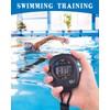 TINDTOP Sport Stopwatch Timer, Professional Digital Stopwatch with Calendar Alarm