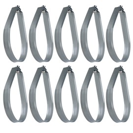 HIGHCRAFT ITSO-FQ02-10 Swivel Loop Pipe Hanger, Epoxy Coated Steel, 2 in, 10 Pack, Chrome, 10 Count