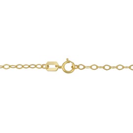 Kooljewelry 10k Yellow Gold Diamond-Shaped Station Necklace, Metal, Diamond