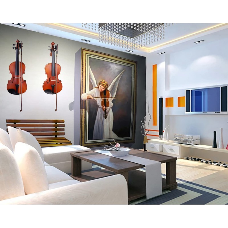 Violin Viola Wall Mount Hanger, Hook,Mahogany Violin holder,hooks,with Bow Hook,Home