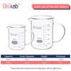 Okulab Glass Beakers Set, Vol 250ml 500ml 3.3 Borosilicate Glass