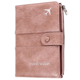 kiptyg Passport Organiser, Passport Holder, PU Leather Passport Holder, Travel Wallet, Portable Passport Holder, Travel Document Holder for Storing Passport, Money, Credit Card, Boarding Passes