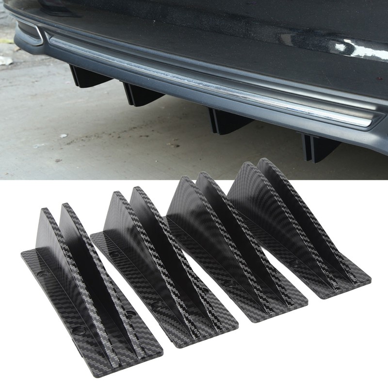 4PCS Car Rear Lower Spoiler Sporty Universal Rear Bumper Chassis