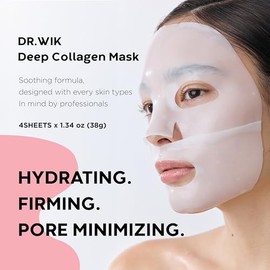 Máscara de gel de colágeno profundo: mascarilla facial de colágeno durante la noche para minimizar y reafirmar los poros, niacinamida para la piel rad