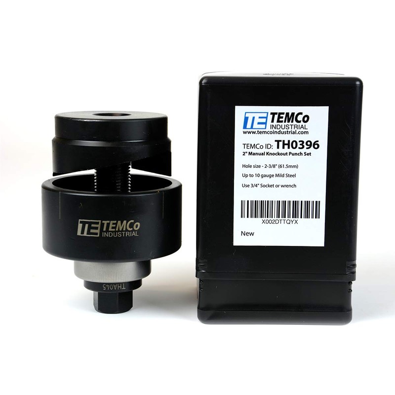 TEMCo TH0396-2 Conduit Hole Size Knockout Punch Unit with Manual