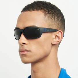 Polaroid Unisex PLD 2135/S Sunglasses Black and Blue 65cm, black and blue