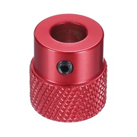 sourcing map Anodization Aluminum Alloy Handwheel 8mm Bore 20mm OD Knurled Knob Turning Handle with Wrench for Milling Machine Lathe Slide Displacement Platform, Red