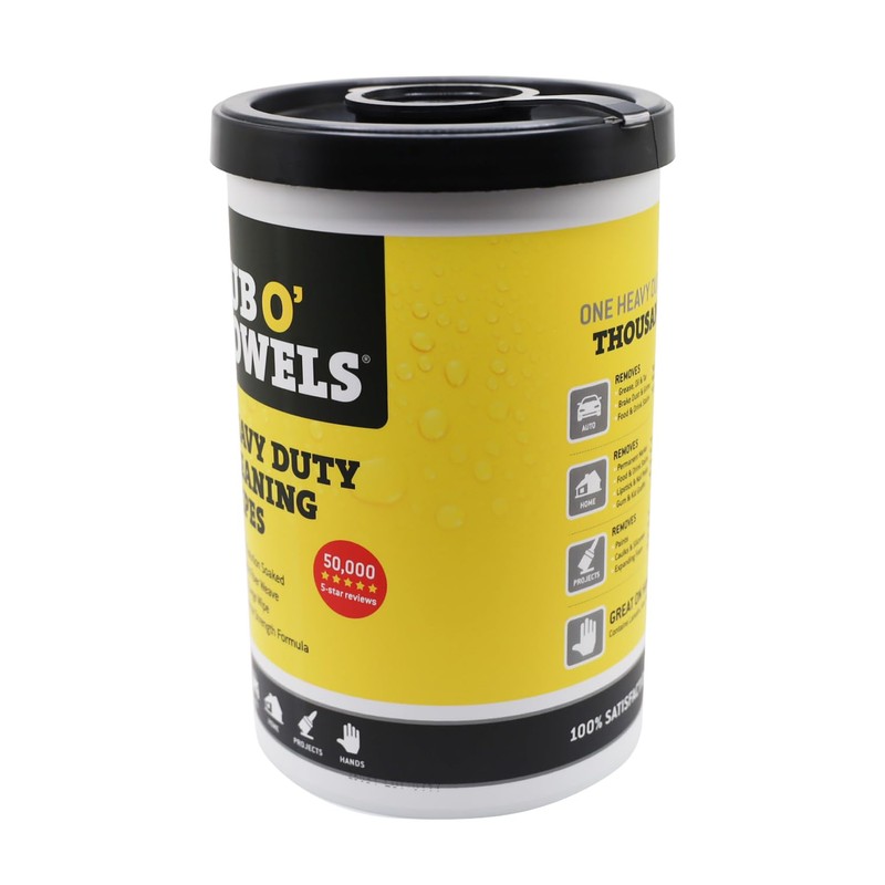 Tub O' Towels Heavy-Duty Multi-Surface Cleaning Wipes, 10" x 12",