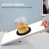 3 Pack Silicone Coasters for Drinks, Thickened Black Coasters with