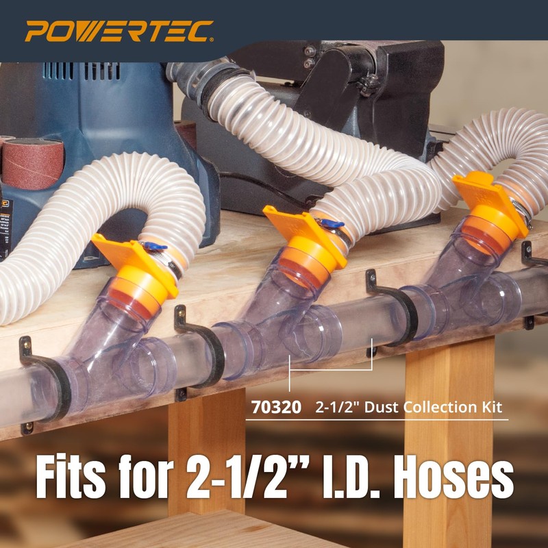 POWERTEC Clear PVC Pipe 2-1/2" x 36" Long, 1PK Rigid