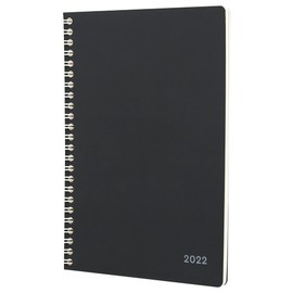 Jumble & Co Convo A5 Week to View Wiro Bound 2022 Diary - Clean Slate Black
