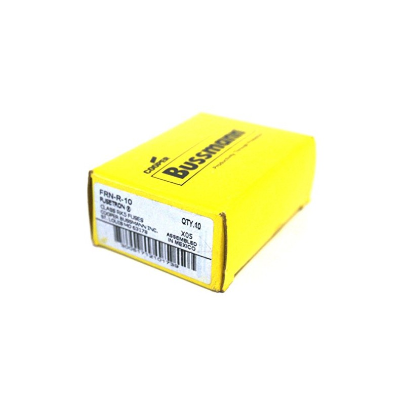 Bussman FRN-R-10 10 Amp 250Vac/125Vdc Fusetron Dual-Element Time-Delay Fuse