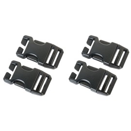 AceCamp® Duraflex Quick Buckle [4 x 25 mm - Black] - Strap Attachment Suitcase Clasp - Backpack Closure - Easy to Install - Robust Buckle