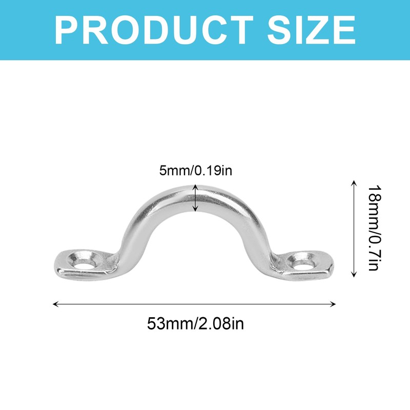 Ksvaye Pack of 20 Fender Eye Plate Stainless Steel 304