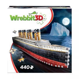 Wrebbit New - Wrebbit Titanic 3D Jigsaw Puzzle: 440 Pcs - Ages 14+ | 1+ players