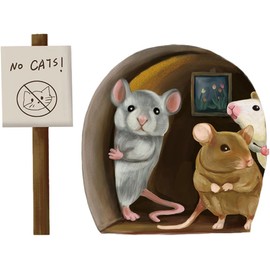 Mouse Hole Skirting Board Wall Sticker, Waterproof Skirting Board Cover, for Bedroom, Living Room and Hallway with Protective Edge Design