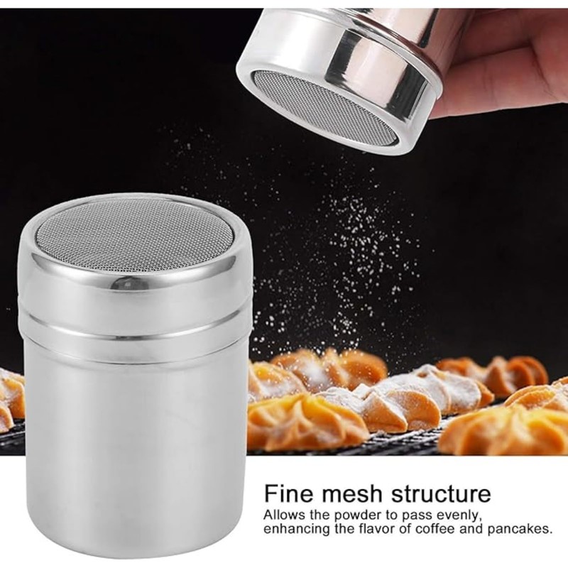 RODISHOMM Bakeset Fine Mesh Powder Shaker for Baking, Stainless Steel