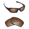 Alphax Dark Brown Polarized Replacement Lenses for Oakley Fives Squared
