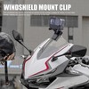 Motorcycle Windshield Clip for Insta360 Action 4 5, Aluminum Alloy