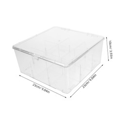 CAXUSD Acrylic Card Storage Box Fixed Compartments Organizer for Game Cards Desktop Use Sturdy Design Capacity
