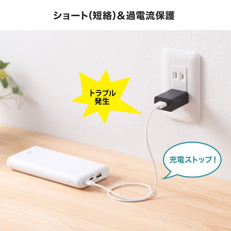 Sanwa Supply ACA-IP87BK USB Charger USB A x 1 Port