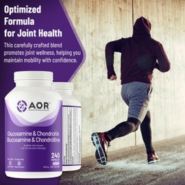 AOR Glucosamine & Chondroitin 240 Capsules - Shellfish-Free Glucosamine Sulfate & Chondroitin Sulfate - Supports Joint Comfort and Mobility - Encourages Cartilage Health for Active Lifestyles