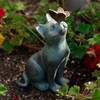 iHeartCats Cat Memorial Figurine with Butterfly - Cat Statue Pet