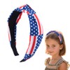 Guqqeuc American Flag Headband Knotted Patriotic Headbands for Women Girls